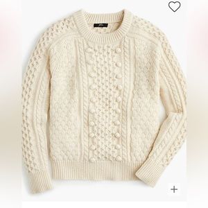 J. Crew Popcorn cableknit sweater, M